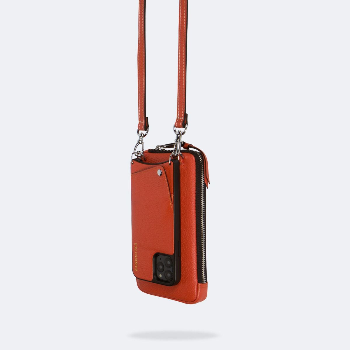 BANDOLIER オレンジ ストラップ付きiPhone 13ケース 16 Series】 CASEY CHROME ORANGE ケイシー マグセーフ オレンジ