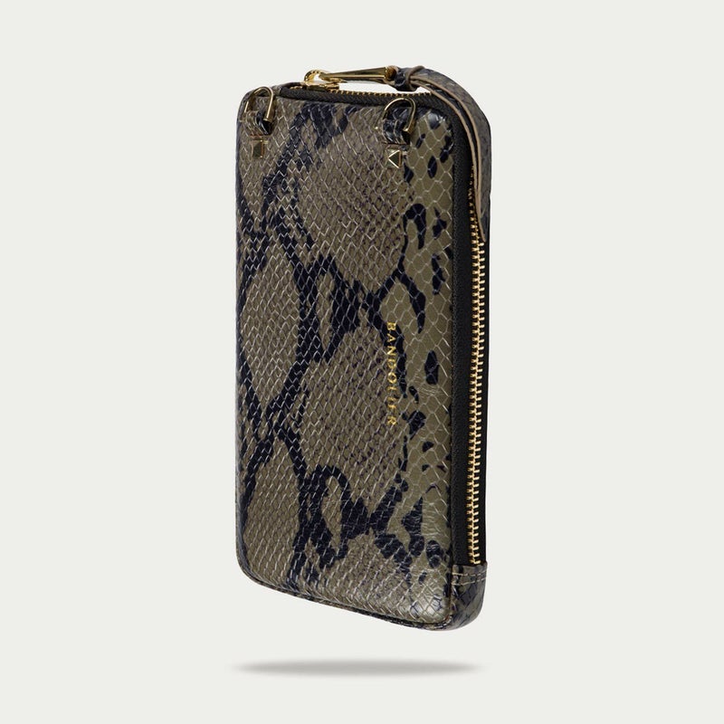 EXPANDED BROWN SNAKE POUCH エキスパンデッド ブラウンスネーク ポーチ