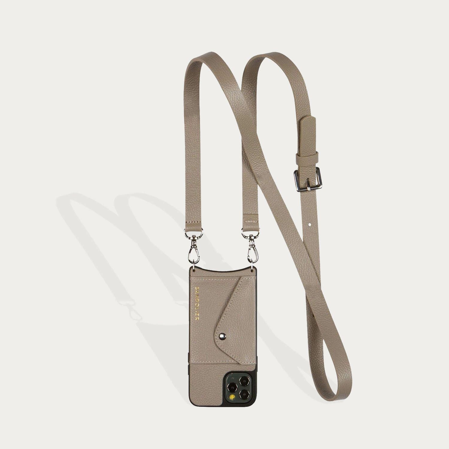 BANDOLIER HAILEY iPhone 14 ケース 14 Series】HAILEY SIDE SLOT GREIGE ヘイリーサイドスロット