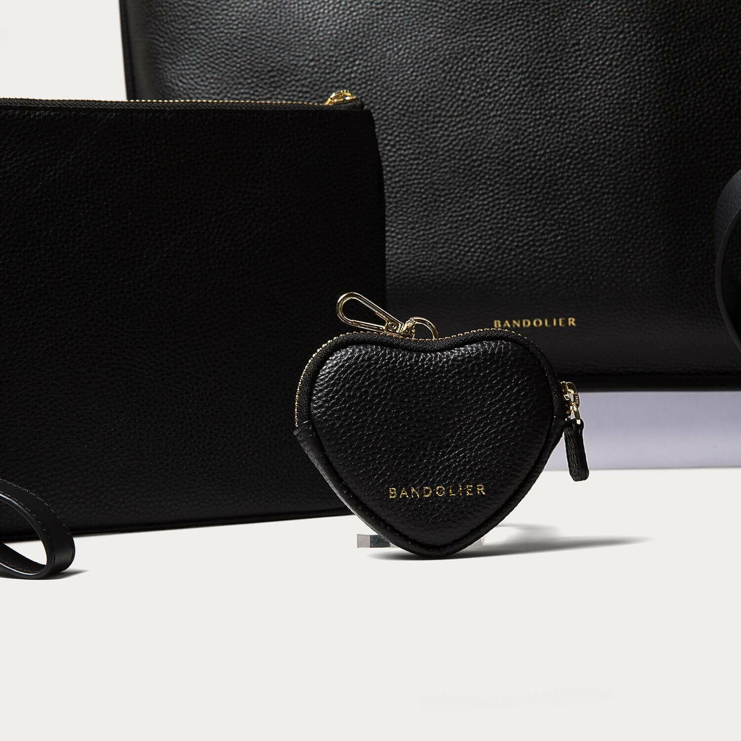 MINI HEART POUCH BLACK GOLD ミニハート ポーチ ブラックゴールド
