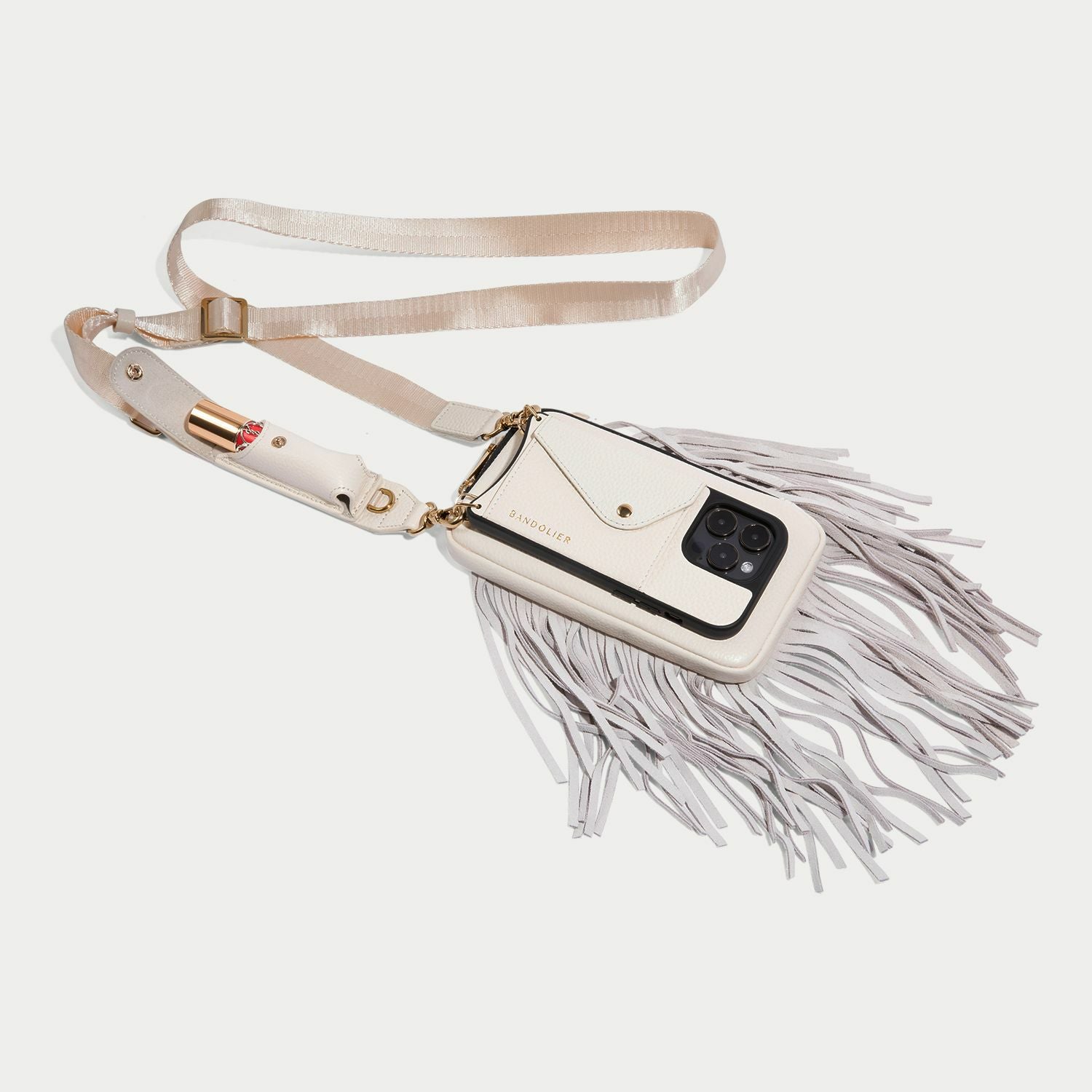 EXPANDED FRINGE POUCH IVORY エキスパンデット フリンジ ポーチ
