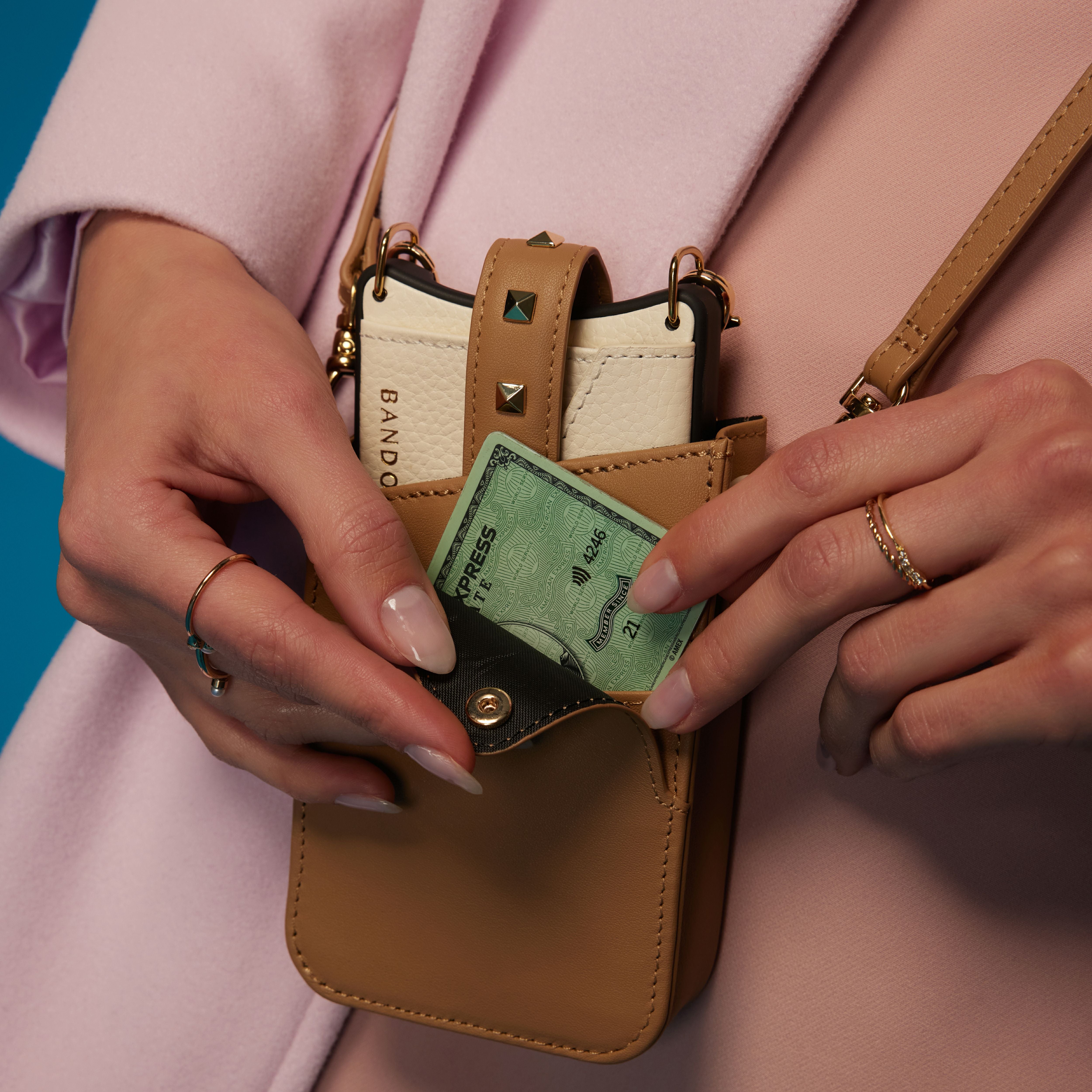iPhone・Android対応】EMMA PHONE POUCH TAN エマ フォンポーチ タン