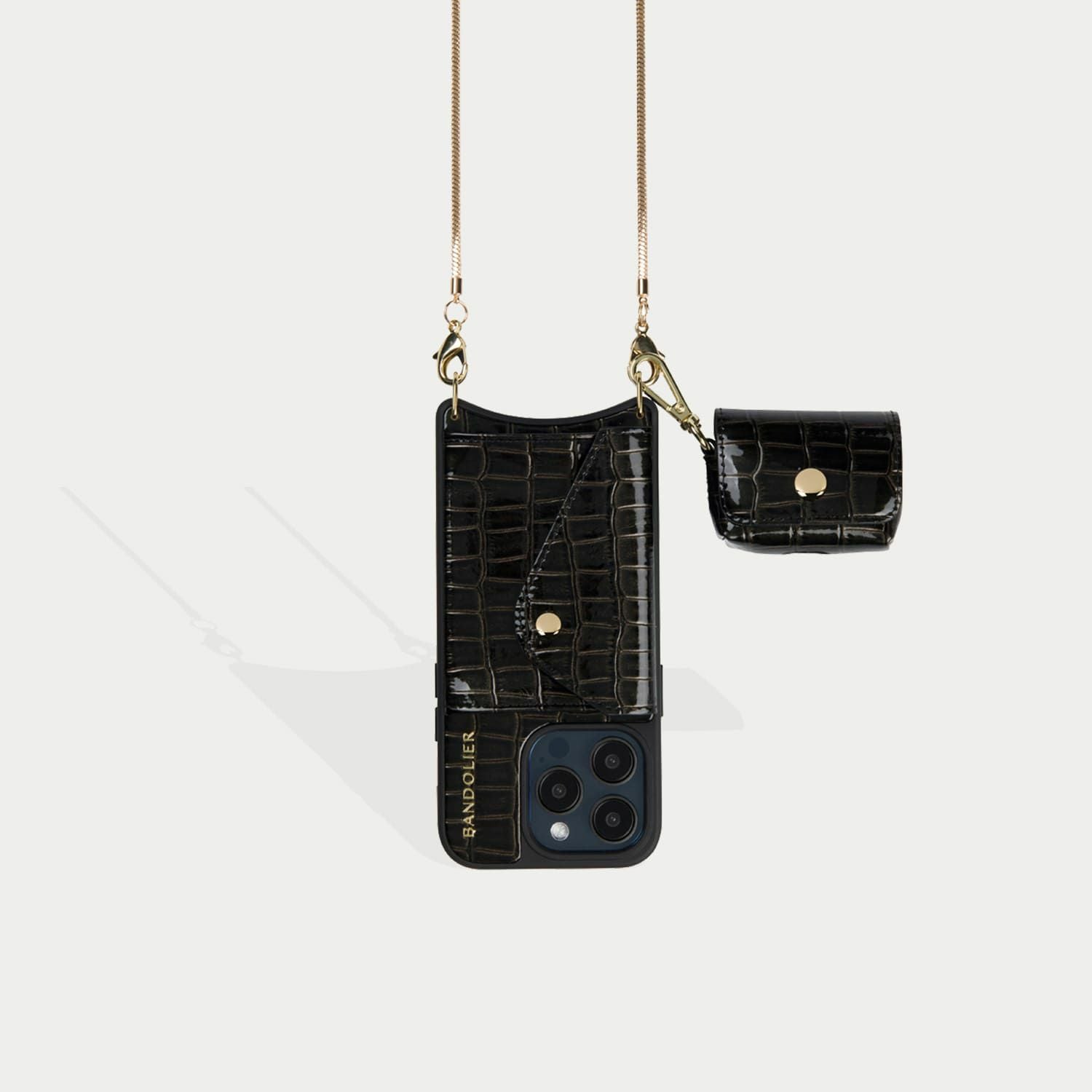 AirPods Pro POUCH CROC BLACK エアーポッズ プロ ポーチ クロック