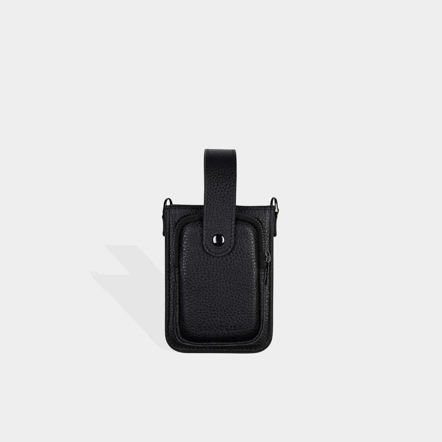 【美品✨】バンドリヤー ヘイリー フォーンポーチ ピューター レザー ブラック iPhone・Android対応】HAILEY PHONE POUCH PEWTER ヘイリー フォン