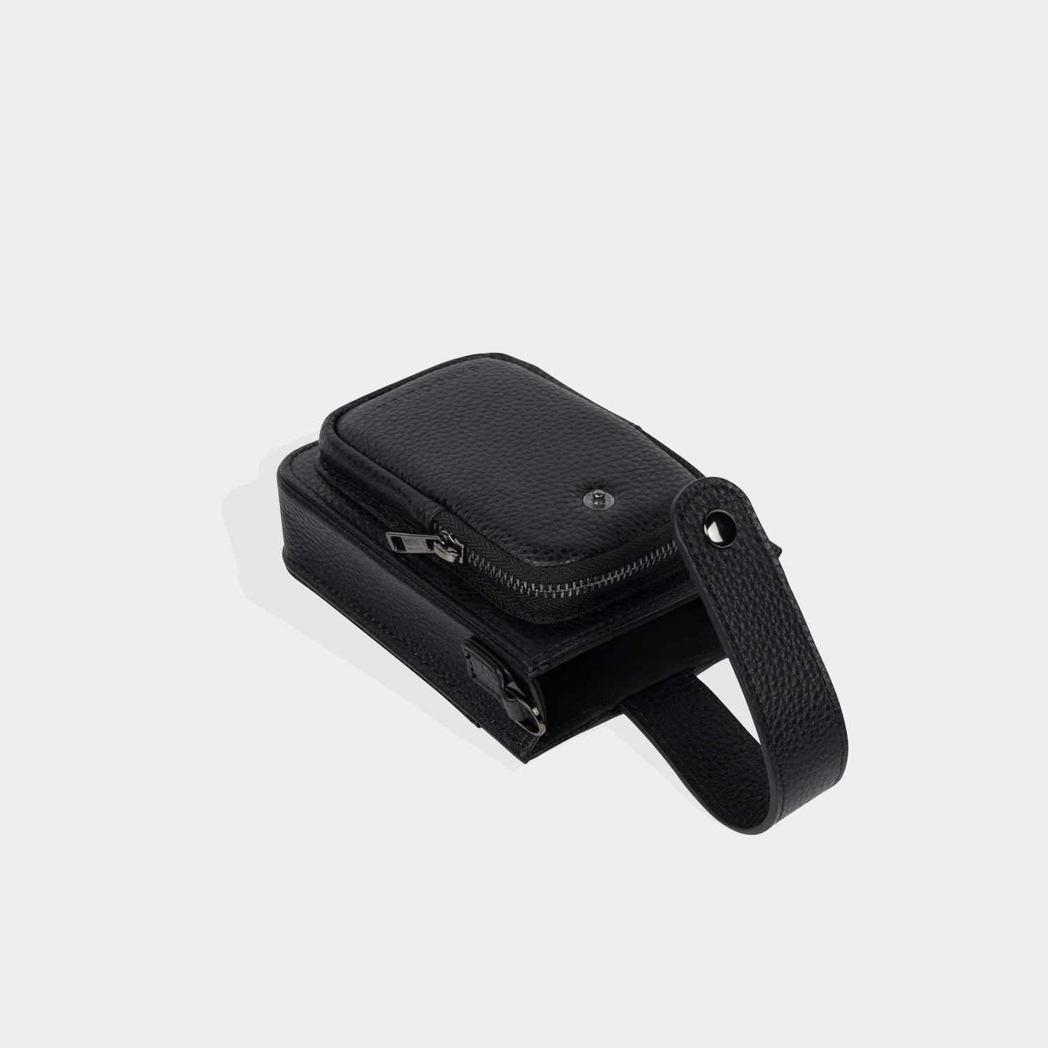 【美品✨】バンドリヤー ヘイリー フォーンポーチ ピューター レザー ブラック iPhone・Android対応】HAILEY PHONE POUCH PEWTER ヘイリー フォン