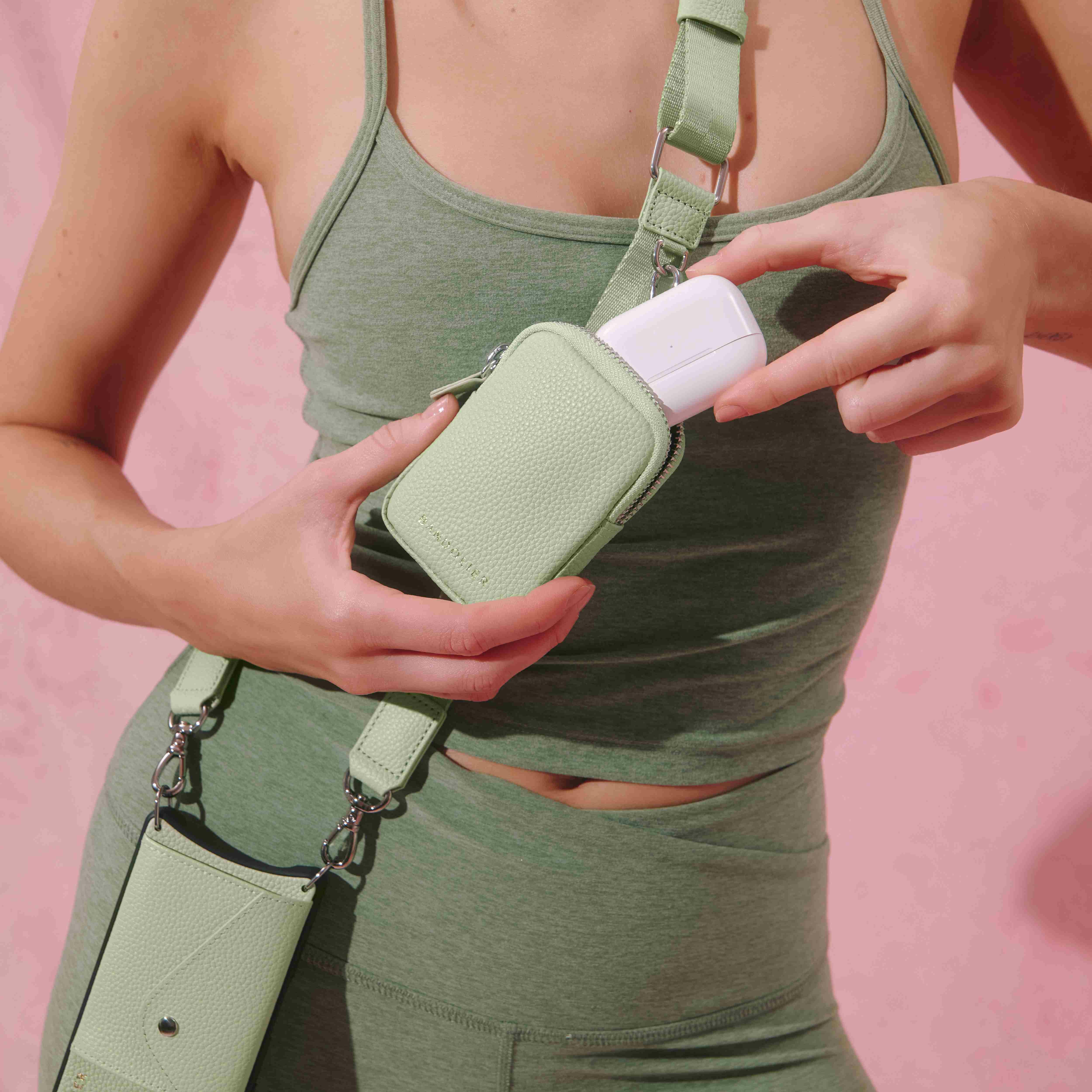 KEY ZIP POUCH PASTEL GREEN キー ジップ ポーチ パステルグリーン