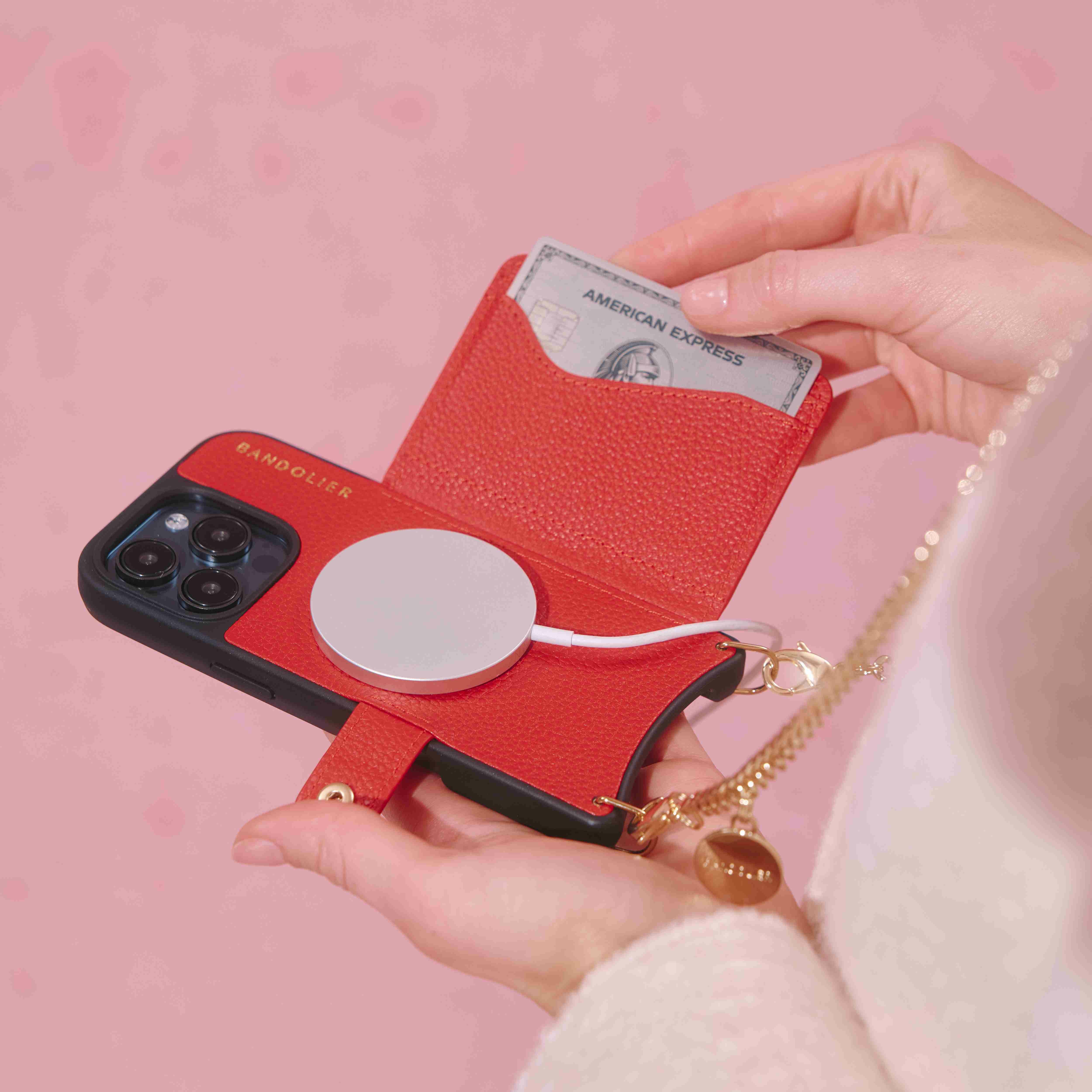 16 Series】MONA STUDDED MAGSAFE RED モナ スタッズ マグセーフ