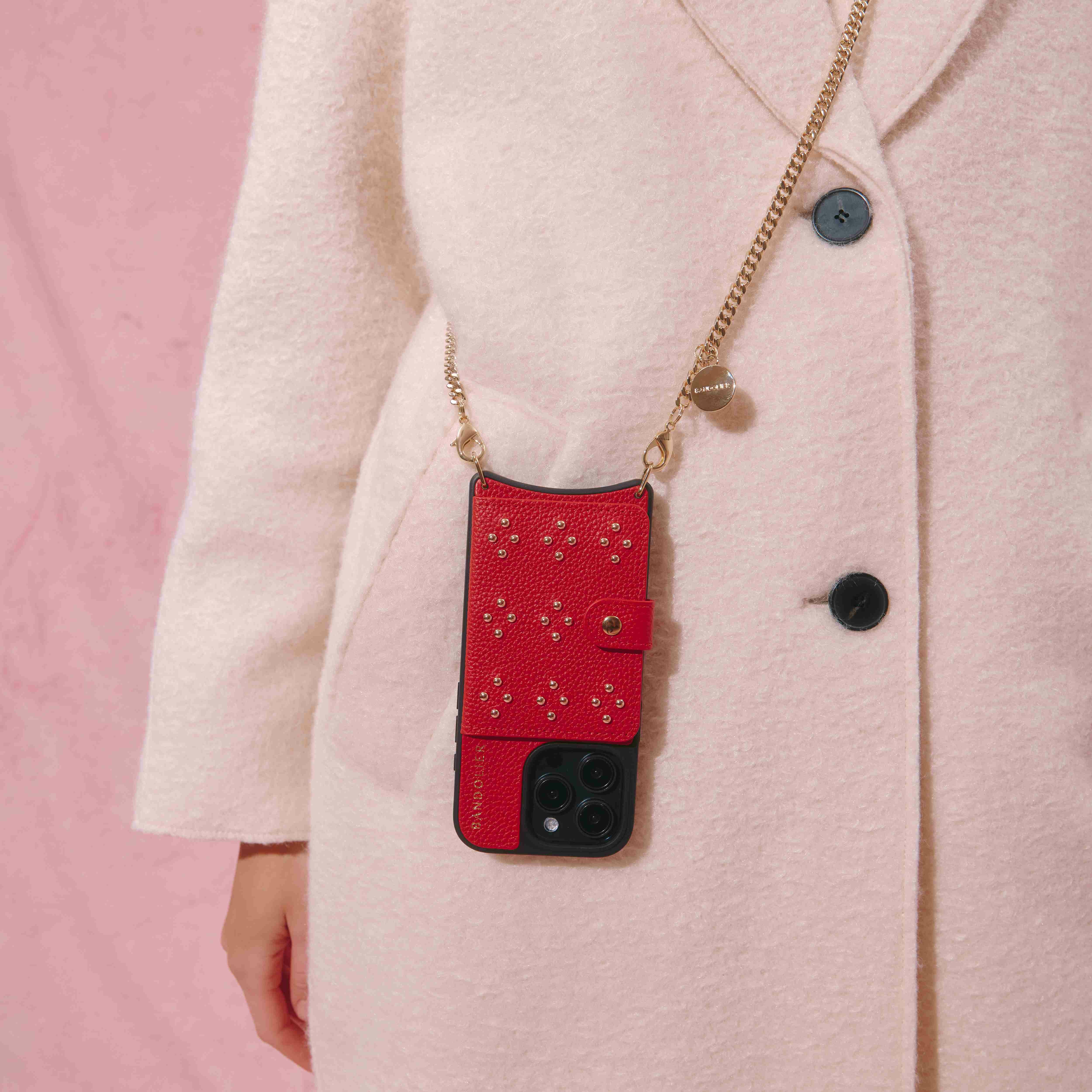 16 Series】MONA STUDDED MAGSAFE RED モナ スタッズ マグセーフ