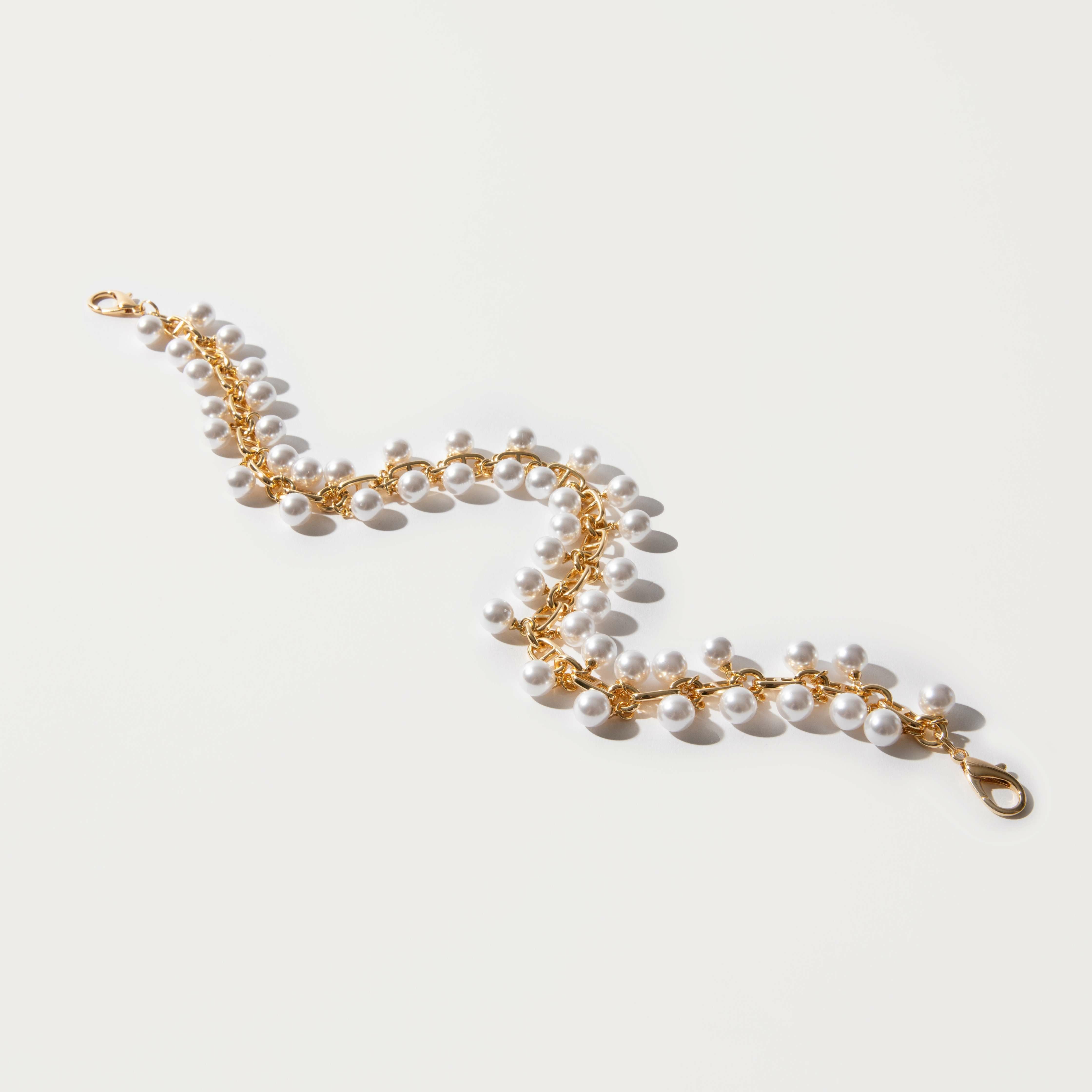 EMELIA LONG PEARL BANDOLET GOLD エミリア ロングパール バンドレット