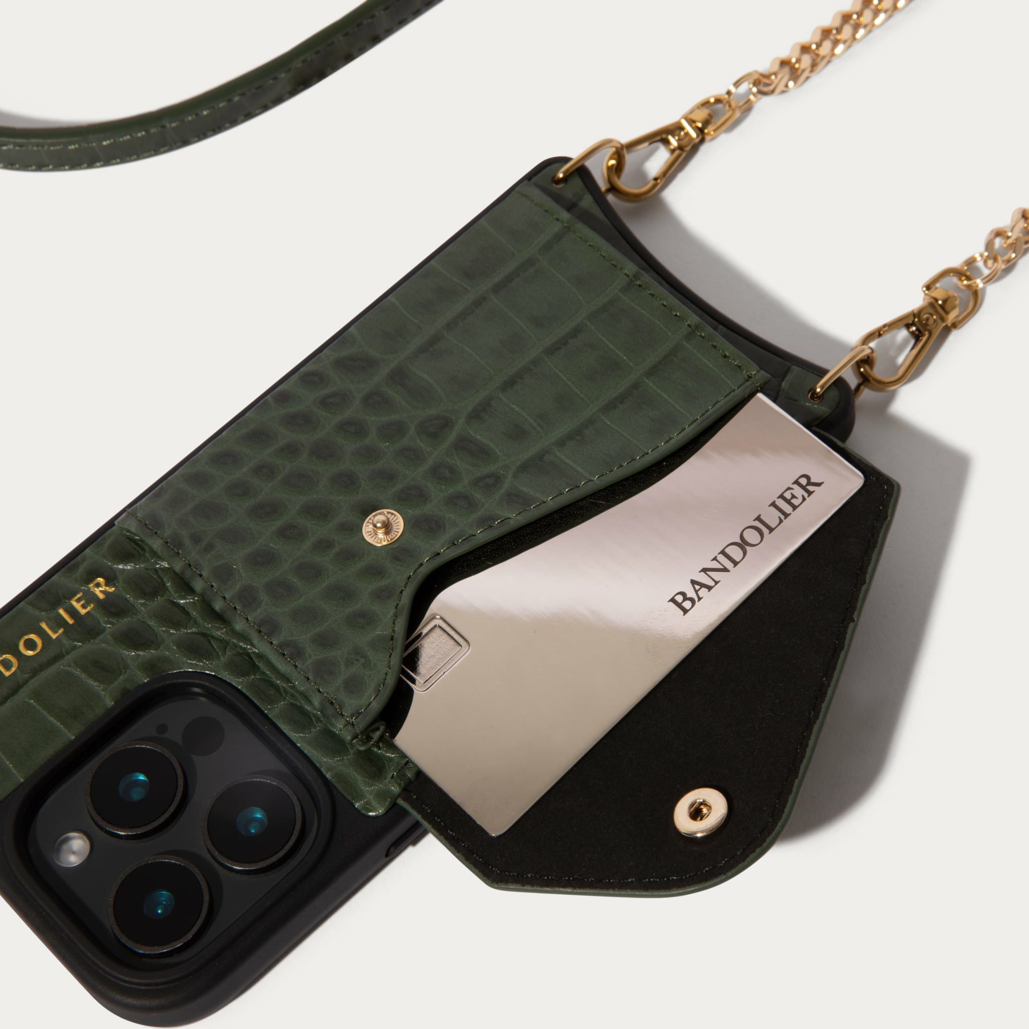 iPhone 15 Pro】 VIVIAN SIDE SLOT DARK GREEN ヴィヴィアン サイド