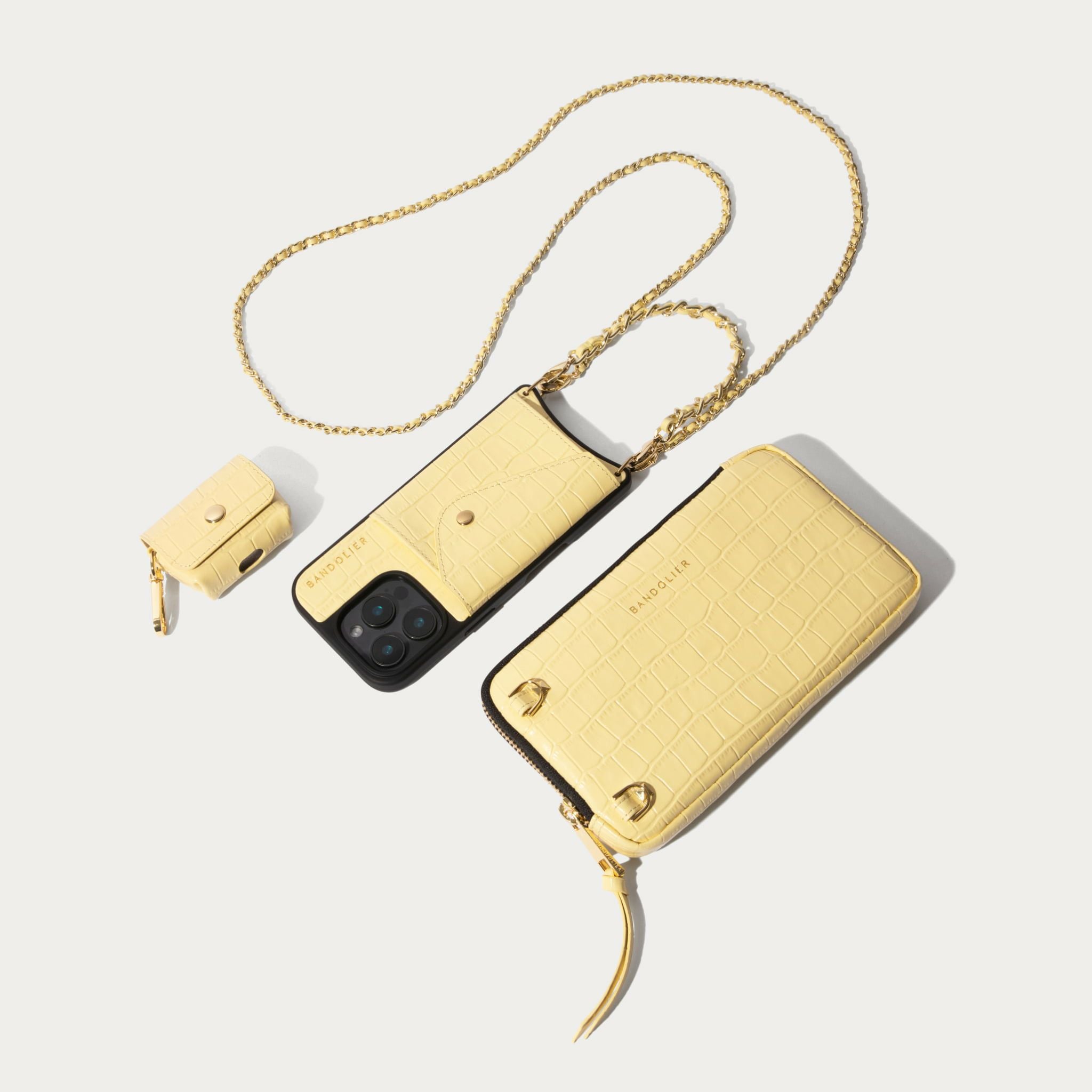 EXPANDED CROC YELLOW POUCH エキスパンデッド クロック イエロー