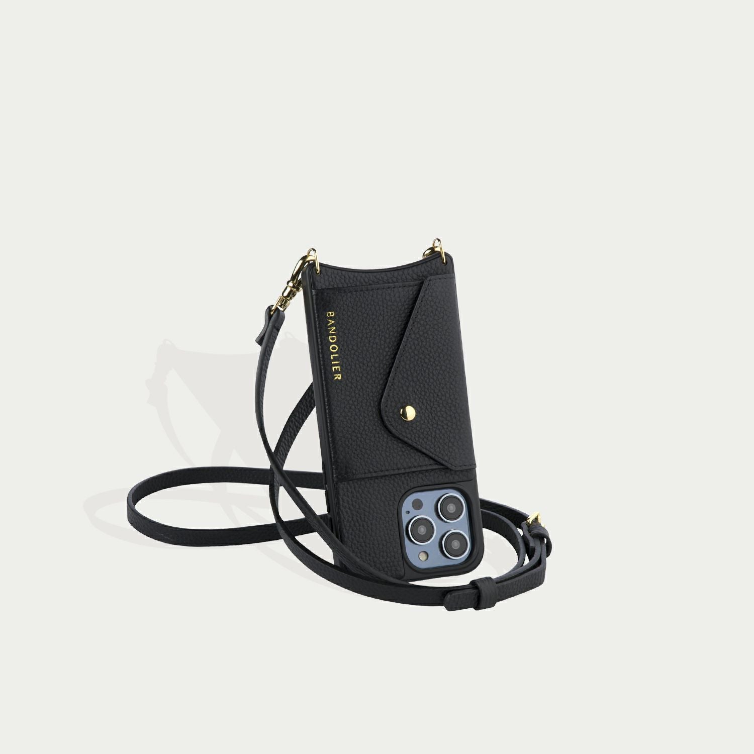 ◆バンドリヤー ドナ サイドスロット タン iPhone15 BANDOLIER iPhone 15 Pro】 DONNA SIDE SLOT GOLD ドナ サイドスロット ゴールド