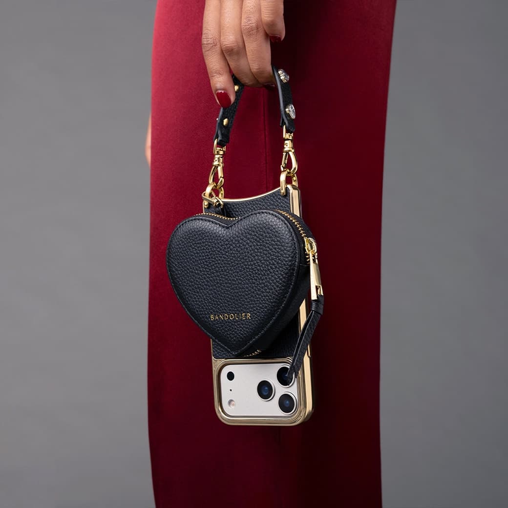希少！BANDOLIER ハート型 iPhoneケース MAGNET HEART WALLET BLACK マグネットハートウォレット ブラック